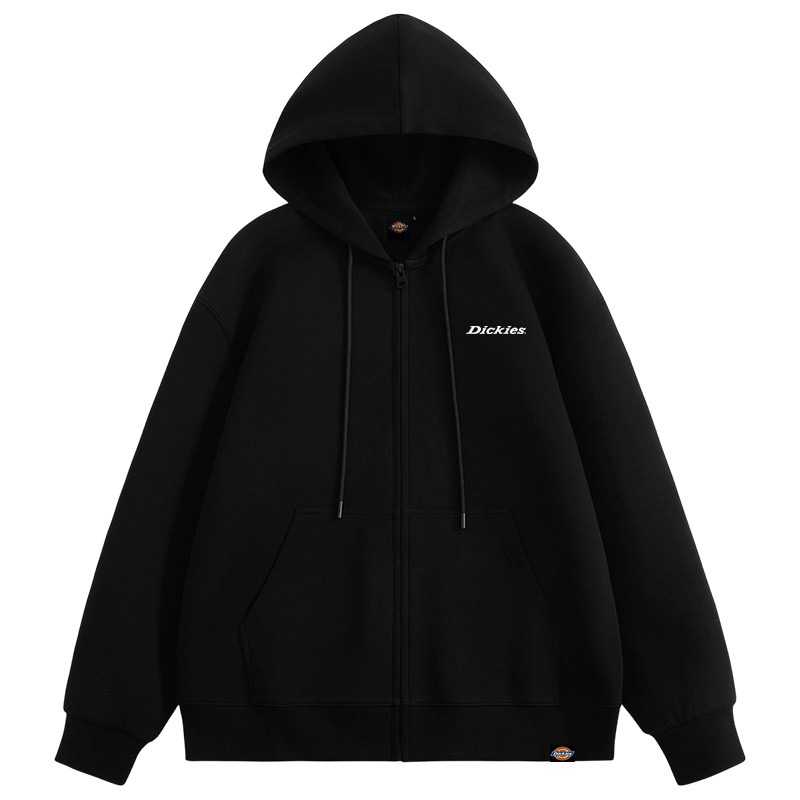 Dickies女装开衫卫衣加绒26秋冬新款宽松美式复古拉链连帽外套1A