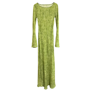 yuan厂尖货！G上4K+！真丝建宏驺圆领喇叭袖连衣裙  20250577~JS