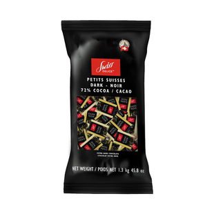 瑞士狄妮诗Swiss Delice 72%黑巧牛奶克力大包袋装结婚婚庆喜糖