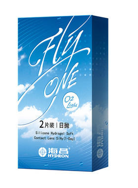 【天猫U先】海昌O2Light硅水凝胶日抛2片隐形近视眼镜高透氧正品