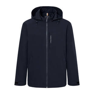 POLOWALK男式牛仔外套2026春季简约休闲夹克时尚连帽外套上衣男
