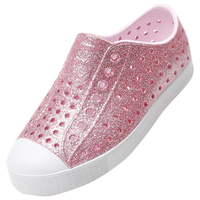 亮片native儿童洞洞鞋轻质透气