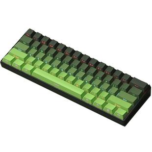 F61有线混背光真机械键盘便携小键盘电脑游戏办公外设61键青红轴