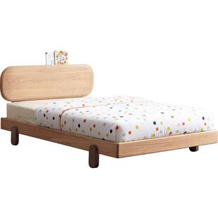 源氏木语实木床北欧橡木儿童床现代简约1.2米单人床卧室环保家具