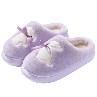 可爱棉拖鞋女款2025新款室内家居踩屎感保暖防滑卡通毛毛拖鞋女士