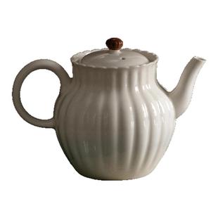 梵汝素色草木灰茶壶带过滤球孔泡茶壶家用功夫茶具文人雅器手执壶