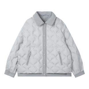 鸭鸭轻薄款羽绒服女2025秋冬新款休闲短款时尚百搭保暖翻领外套YX