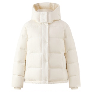 【防泼水&鹅绒】Eland衣恋泡芙羽绒服女时尚长袖外套2025冬季新款