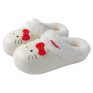 Kitty猫儿童棉拖鞋女童秋冬外穿女孩居家用加绒保暖亲子防水棉拖