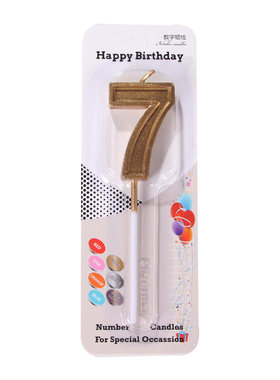 25个装儿童金色数字生日派对蜡烛
