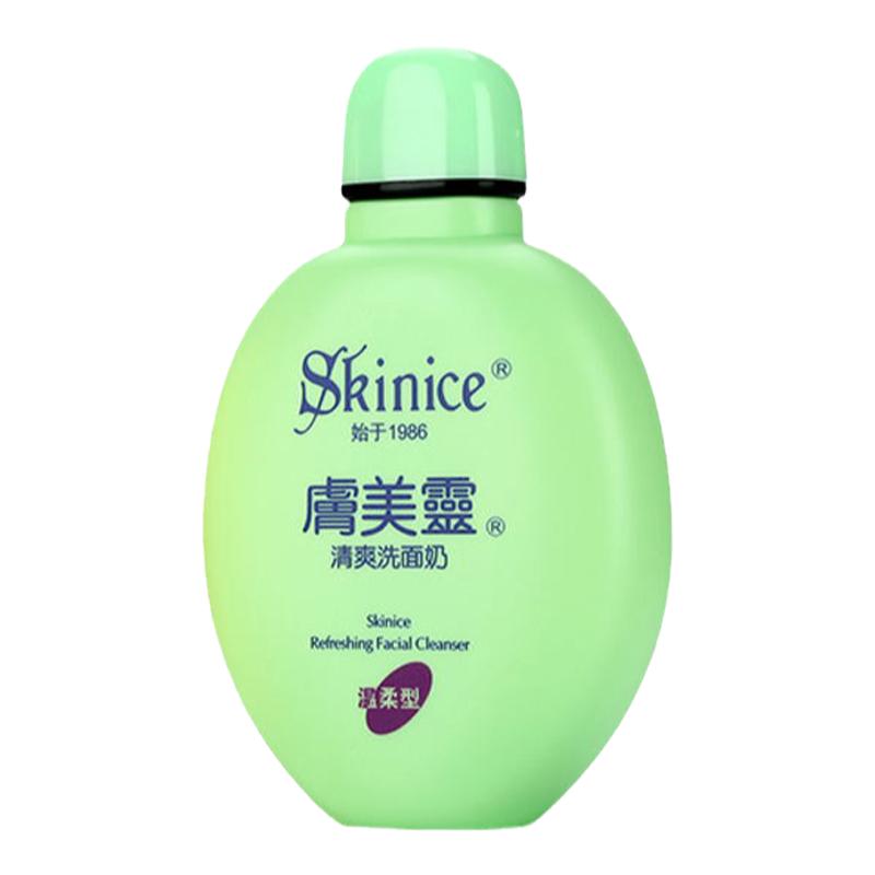肤美灵学生薄荷清爽洁面乳平价老国货绿胖子无泡洗面奶男女护肤品