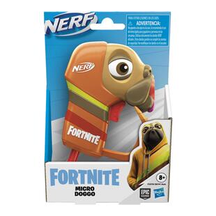 孩之宝Nerf热火Fortnite堡垒之夜Doggo微缩狗jolt软弹发射器玩具