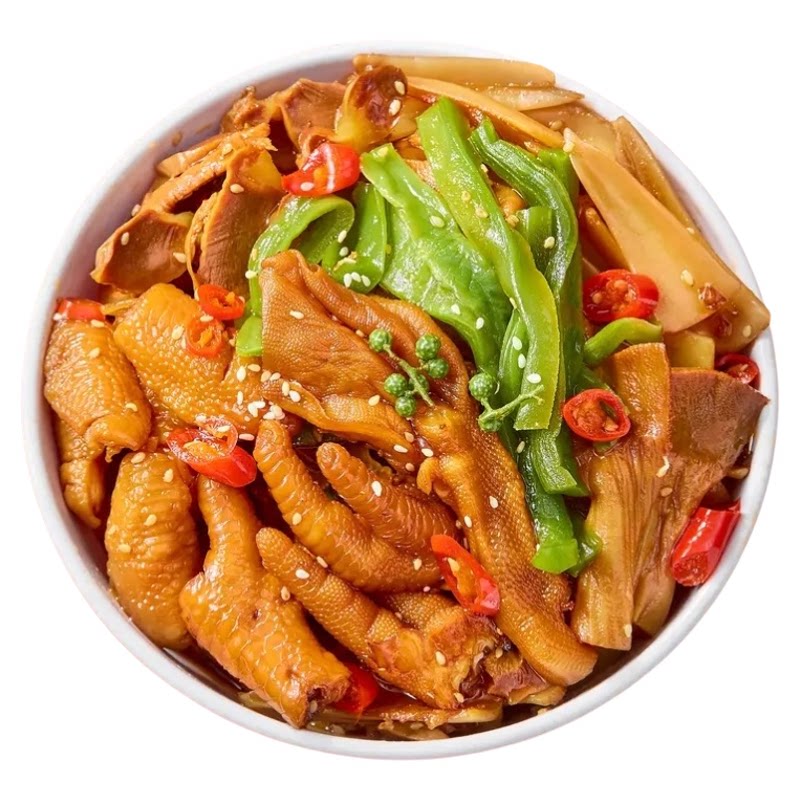 烁企椒麻大杂烩贡菜鸡胗开袋即食