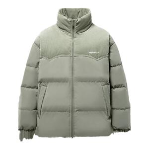 森马羽绒服男2024冬季新款拼接灯芯绒肌理感外套厚款宽松上衣绣花
