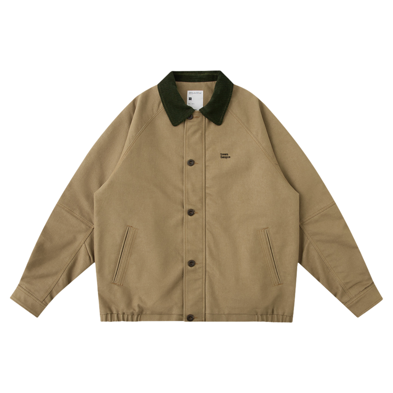TreesBasic洗水仿牛仔布3M保暖棉夹克外套男复古棉服2025秋冬新款