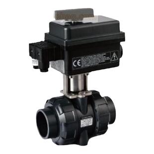 三厘UPVC电动球阀塑料水管SANKING电动阀门电控阀电动双由令球阀