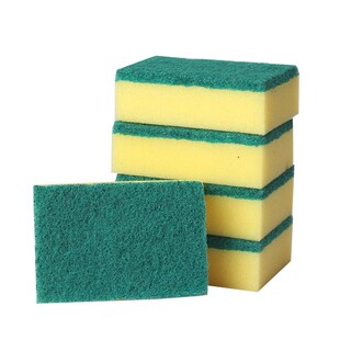 涮碗海绵擦百洁布洗碗海绵厨房刷锅海棉块清洁去污金刚砂绿百洁布