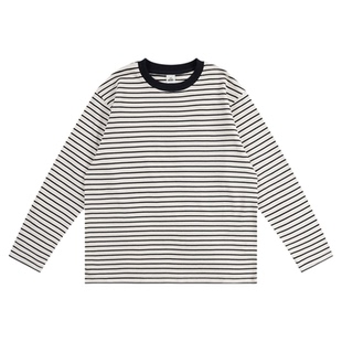DK童装25秋季日系女男童复古条纹打底衫T恤儿童中大童长袖上衣潮