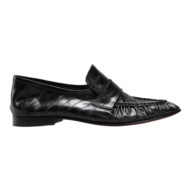 马乐凯意大利胎牛皮鳗纹乐福鞋