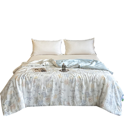 100天丝夏凉被四件套被子可机洗