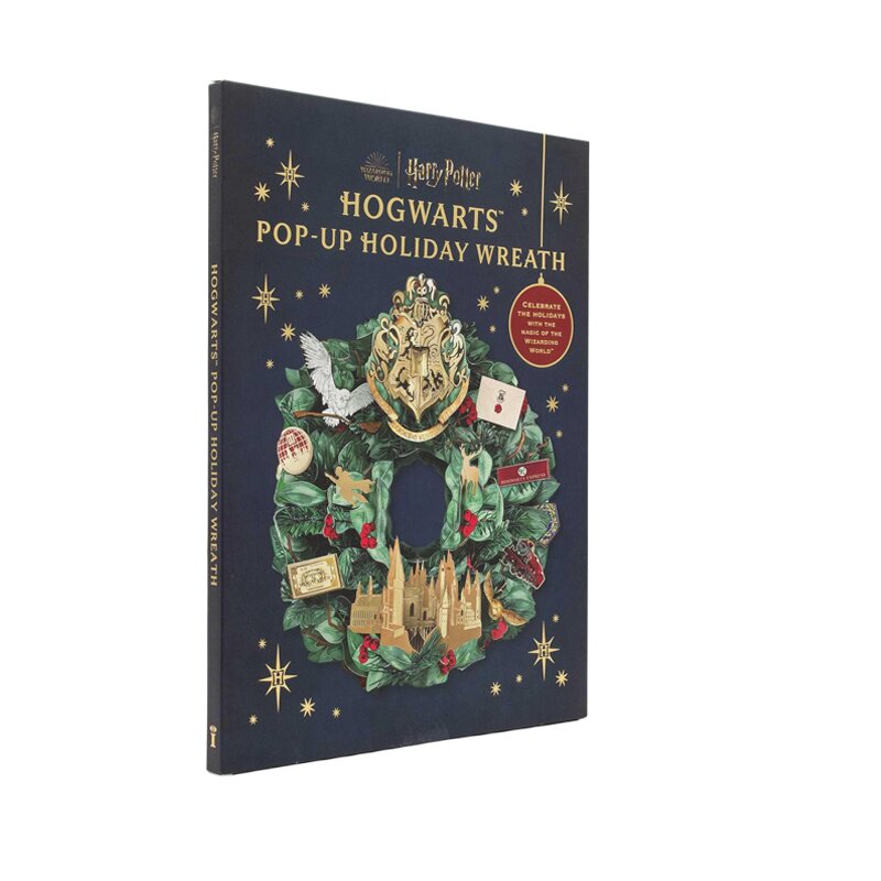 英文原版 哈利波特:霍格沃茨3D立体节日花环 Harry Potter: Hogwarts Pop-Up Holiday Wreath 精装