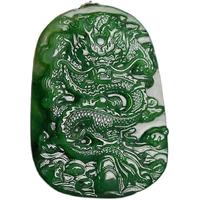 玉說吊墜羊脂生肖龍項(xiàng)鏈掛件碧玉