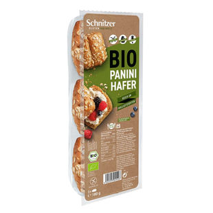 Schnitzer德国有机无麸质燕麦帕尼尼欧包高纤0蛋奶敏宝营养早餐