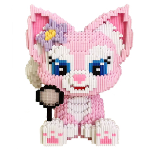 玲娜贝儿国风积木成人玩具手办女孩3D立体拼图模型摆件麒麟龙礼物