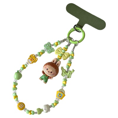 正版泡泡玛特拉布布公仔彩色串珠