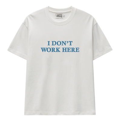 I DON'T WORK HERE夏季新款短袖t恤宽松休闲纯棉百搭男女情侣