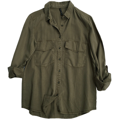 慵懒复古风帅气柔软上衣