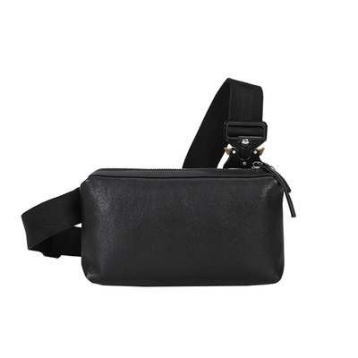 真皮胸包男士斜挎包包2024新款时尚潮流头层牛皮小挎包男款单肩包