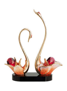 轻奢浪漫结婚礼物天鹅摆件