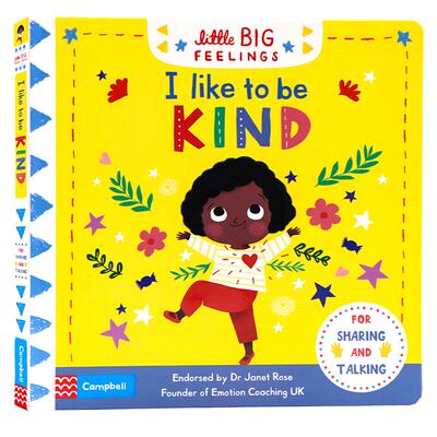 英文原版绘本 Little Big Feelings I Like to Be Kind 我喜欢友善 儿童情绪管理情商培养精装纸板机关翻翻操作书 亲子互动图画书