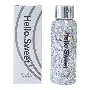 儿童舞台妆亮片啫喱发用闪粉街舞比赛头发亮晶晶闪片彩色发泥发胶