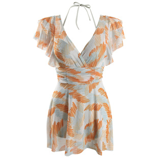 泳衣女2026新款连体妈妈显瘦高级感遮肚成人大码温泉度假女士泳装