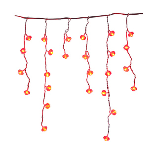 红LED灯笼串连串挂饰2026新年商场橱窗过年氛围装饰场景布置挂件