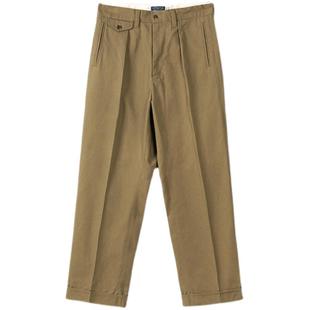 维托摩瑞卡其裤美式复古阔腿直筒阿美咔叽廓尔格休闲官军裤