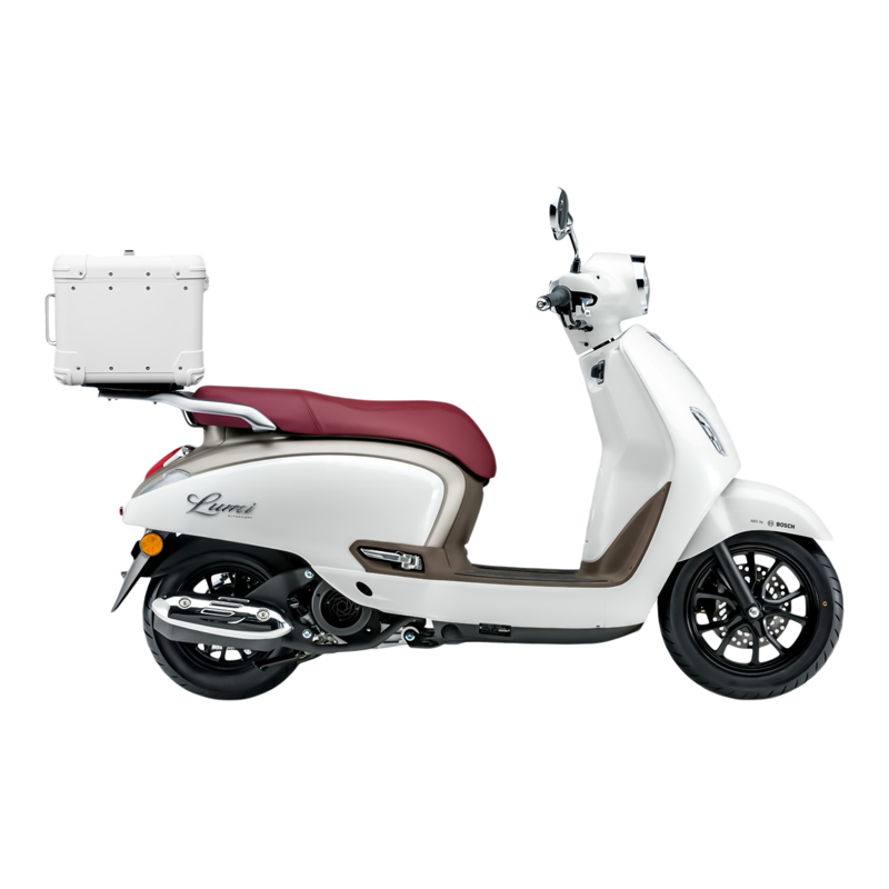 适用豪爵Lumi125尾箱铝合摩托车金踏板车后备箱大容量后尾箱