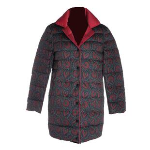 乔万尼商场冬季新品羽绒服女中长款修身大码保暖宽松外套双面穿潮