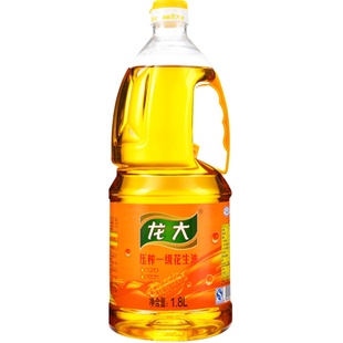 龙大压榨一级花生油1.8LX2桶礼盒装食用油山东特产当季过节送礼