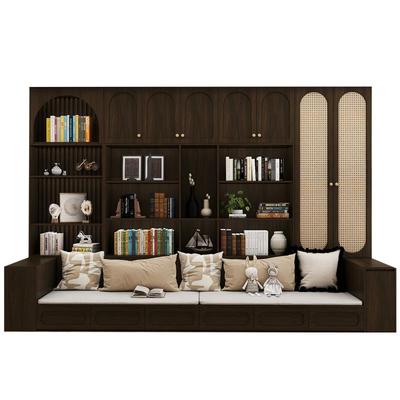 enf级环保沙发书柜一体客厅定制