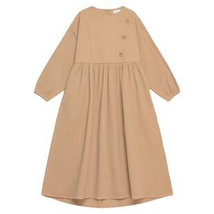 女童宽松连衣裙秋冬新款加绒中长裙中大童新年衣服红色洋气长裙子