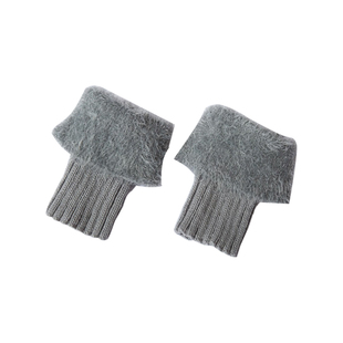 秋冬女短款袜套韩版毛线针织鞋靴套护脚踝护膝保暖脚套堆堆袜宽松