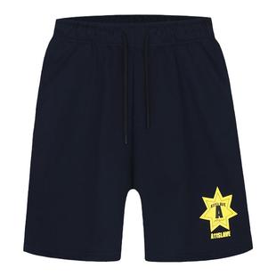 A11SLAVE美式徽章图案印花短裤男女夏季宽松运动裤五分裤休闲裤子