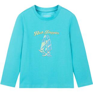 暇步士童装儿童长袖T恤春秋装新款男童舒适圆领衫女童可爱打底衫