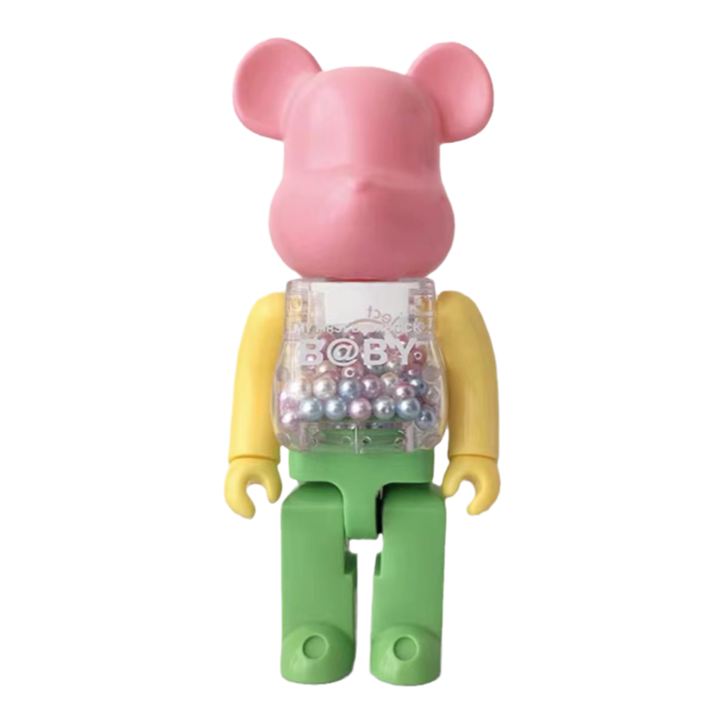 bearbrick400%暴力熊公仔客厅摆件手办搪胶积木熊玩偶潮玩熊盲盒