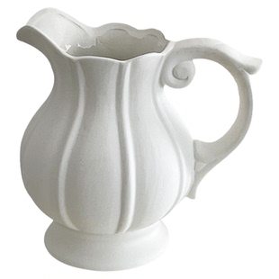 ins侘寂风陶瓷花瓶摆件客厅插花水培水养鲜花水提壶高级感装饰品