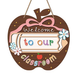 个性化课堂欢迎门牌英语教室门welcome标志学校开学季返校装饰牌