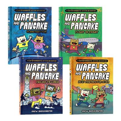 Waffles and Pancake 猫猫华夫饼和煎饼系列1-4全集 英文原版漫画 儿童科普教育全彩漫画小学英语课外读物精装进口图书